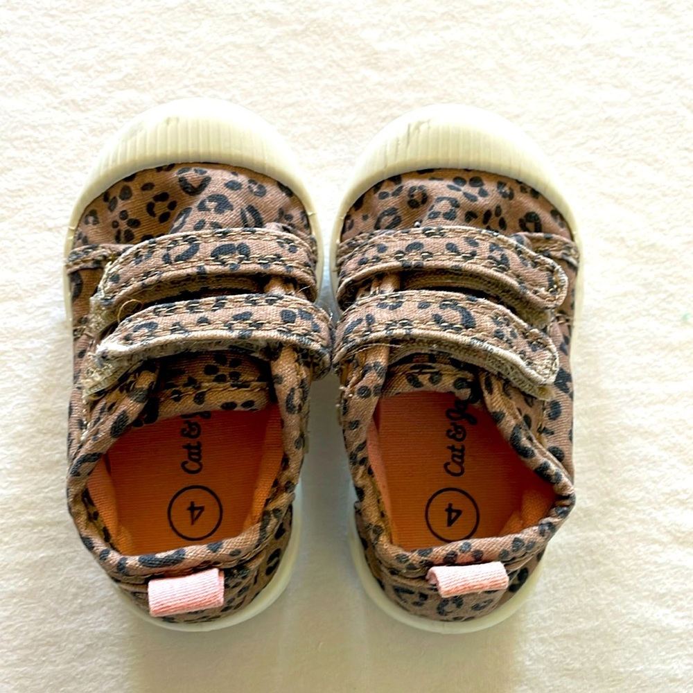 Leopard print toddler sneakers